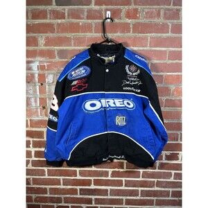 Vintage Y2k Oreo Nascar Jacket Dale Earnhardt Jr 3 Jeff Hamilton Racing Adult L